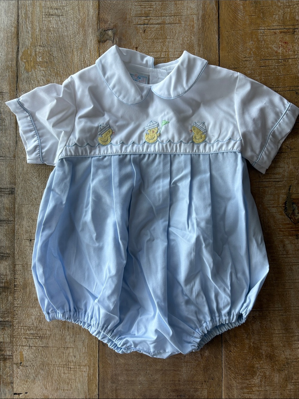 Vintage Petit Ami Baby Boy Bubble Romper 3m